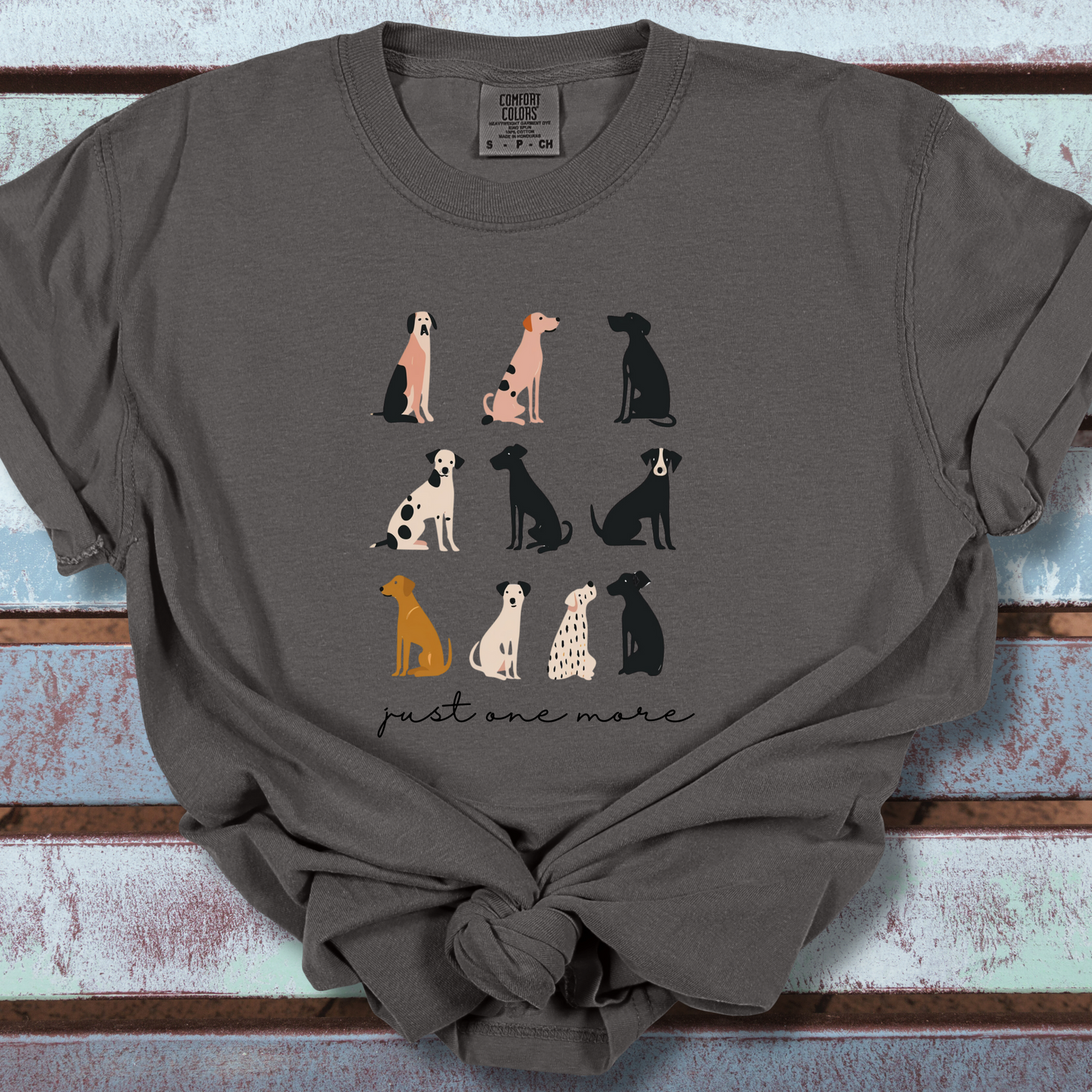Dog Lover TShirt - Just One More Dog Comfort Colors Unisex Crew