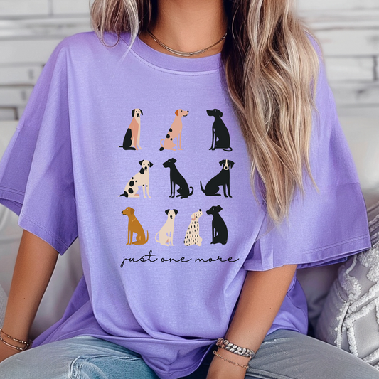 Dog Lover TShirt - Just One More Dog Comfort Colors Unisex Crew