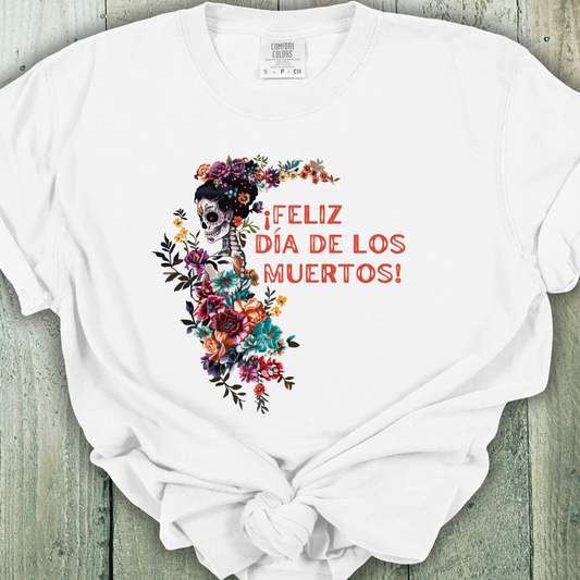 La Catrina Shirt - Calavera Day of the Dead TShirt - Comfort Colors Unisex Crew