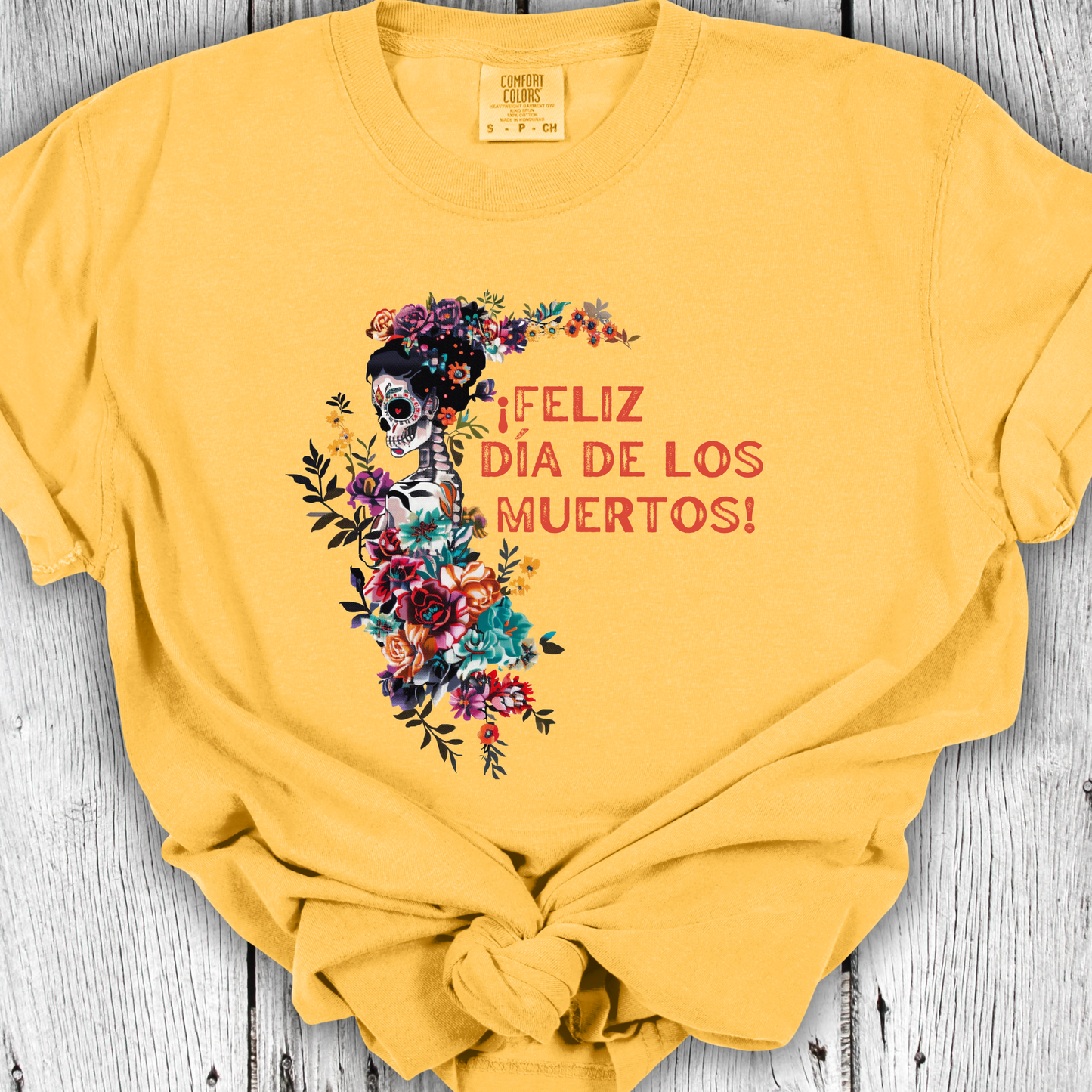 La Catrina Shirt - Calavera Day of the Dead TShirt - Comfort Colors Unisex Crew