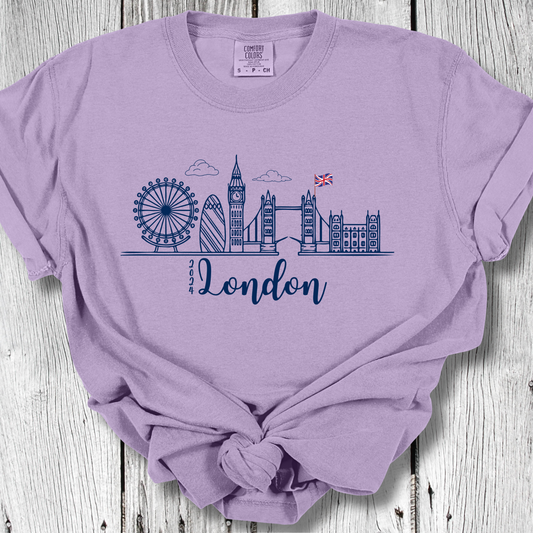 London Cityscape 2024 Trip Comfort Colors Unisex TShirt