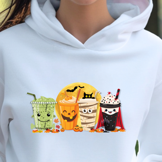 Halloween Monster Coffee Hoodie Unisex