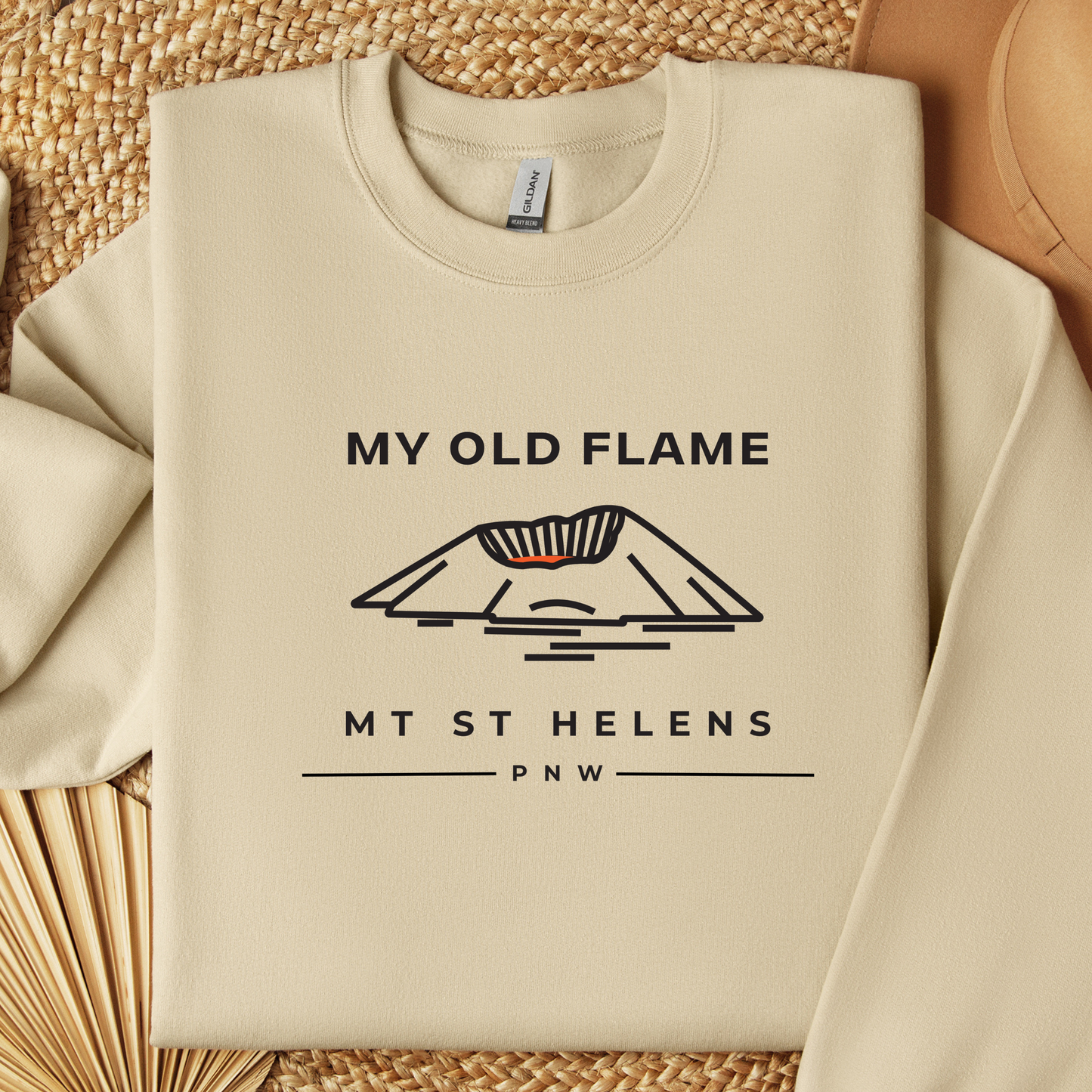 Sweatshirt - My Old Flame Mt St Helens Unisex Crewneck