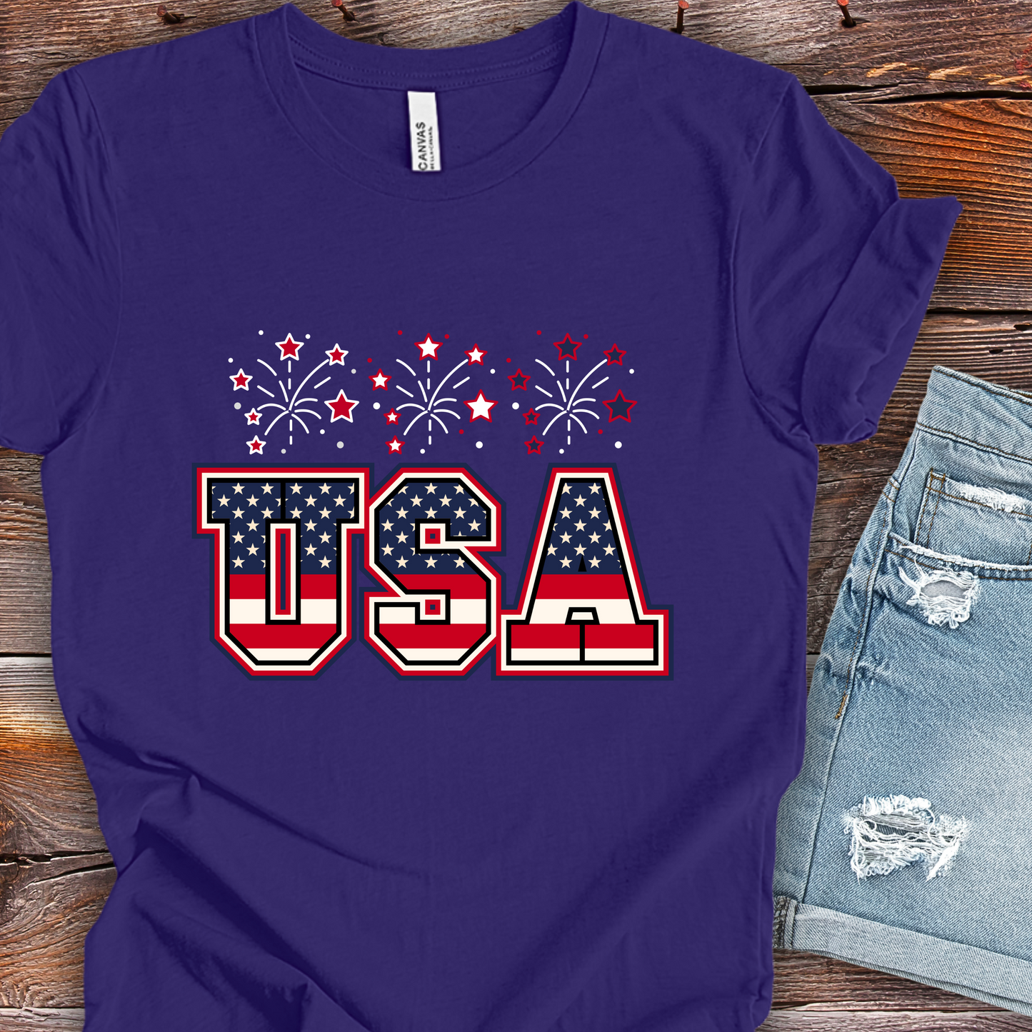 USA Fireworks July 4th Unisex TShirt