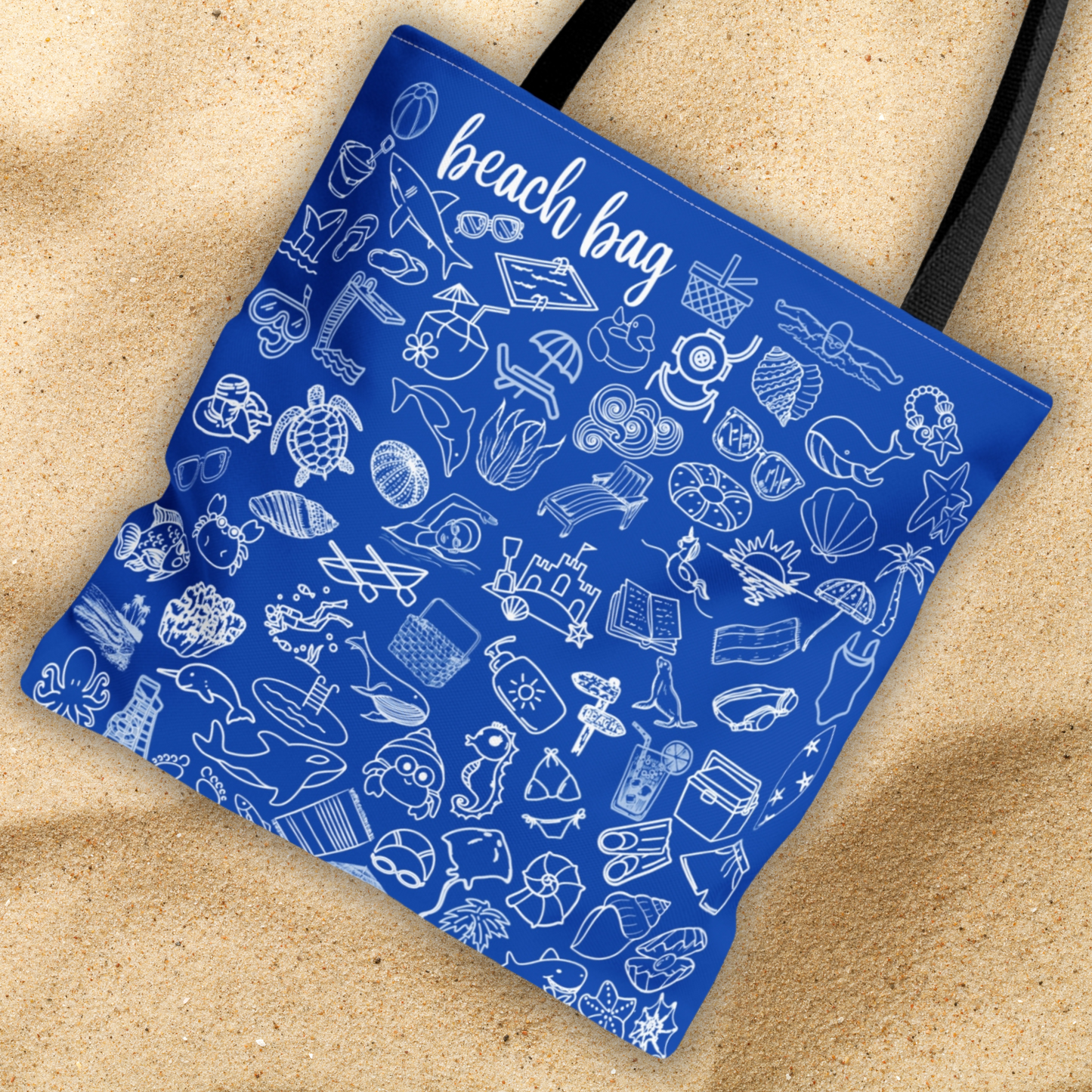 Beach Bag Pool Bag - Water Resistant Tote - 3 Sizes