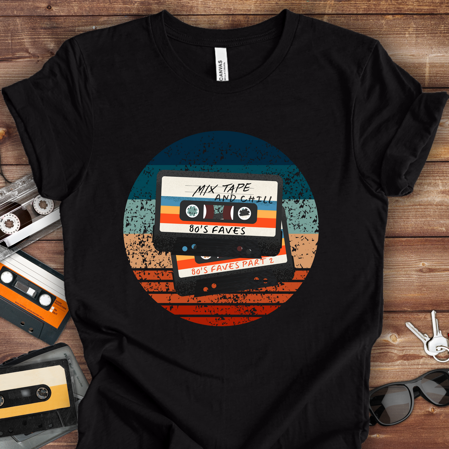Cassettes Shirt - Mix Tape and Chill Unisex Crew