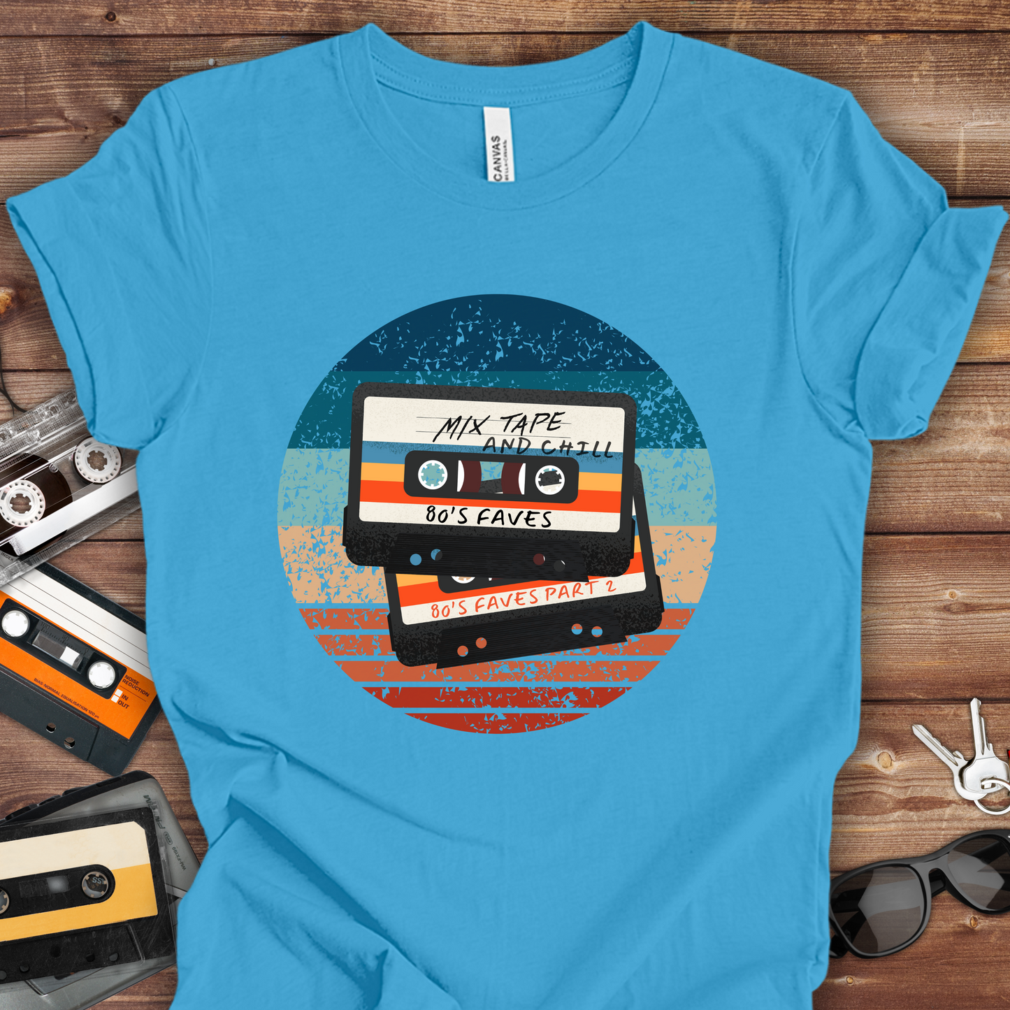 Cassettes Shirt - Mix Tape and Chill Unisex Crew