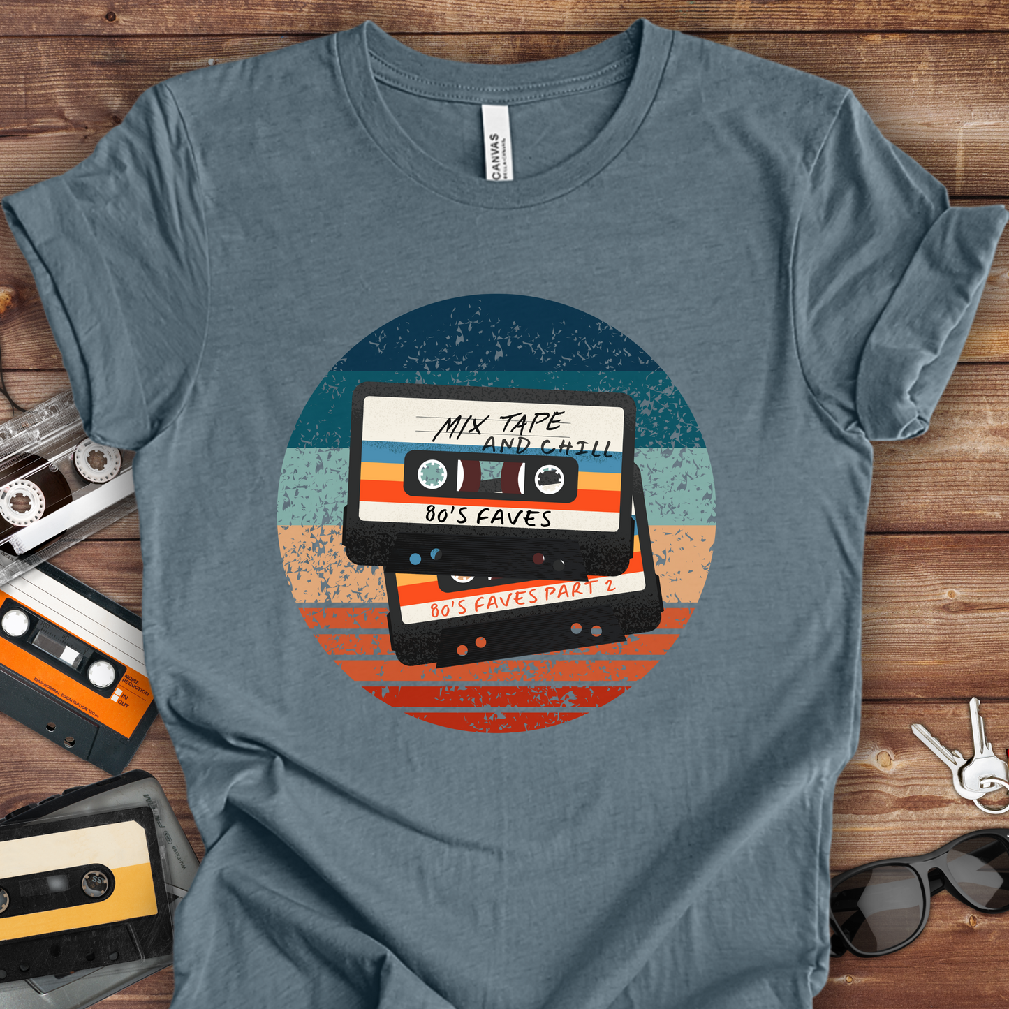 Cassettes Shirt - Mix Tape and Chill Unisex Crew