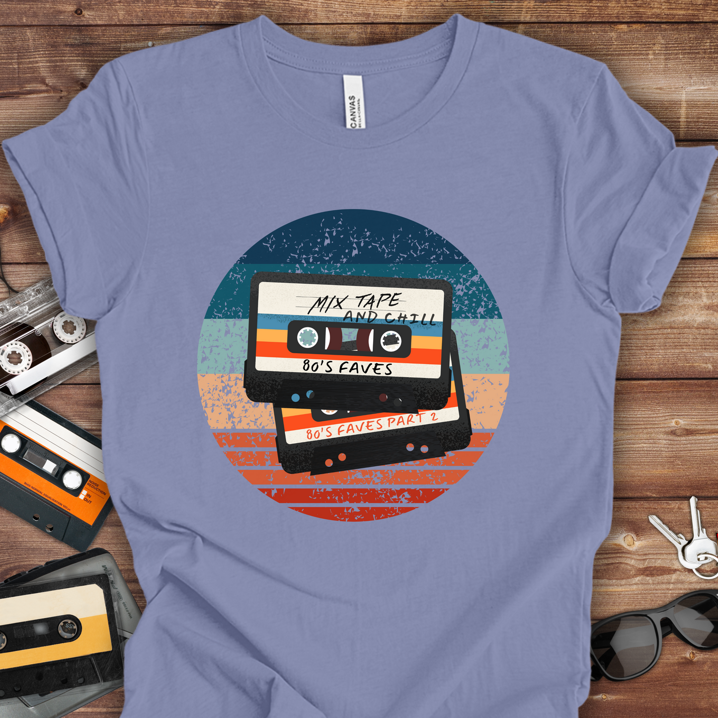 Cassettes Shirt - Mix Tape and Chill Unisex Crew