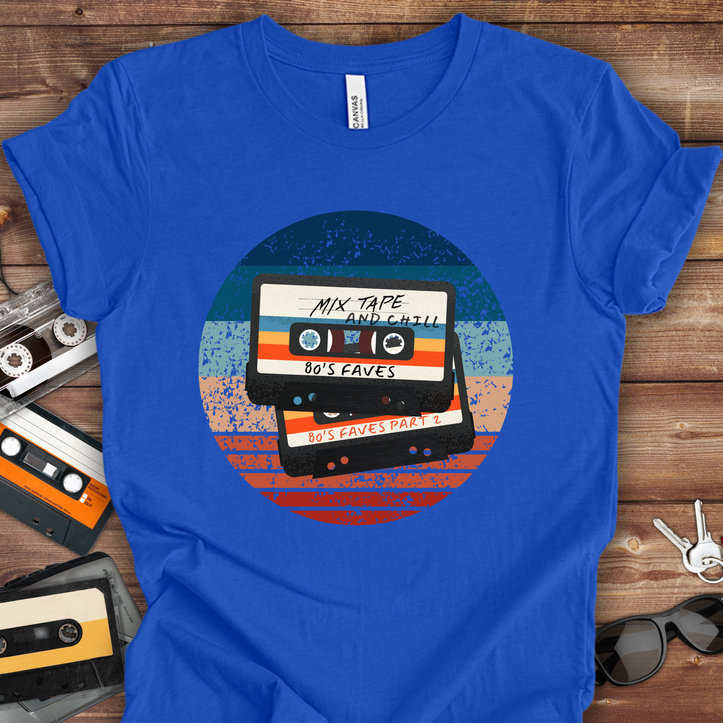 Cassettes Shirt - Mix Tape and Chill Unisex Crew