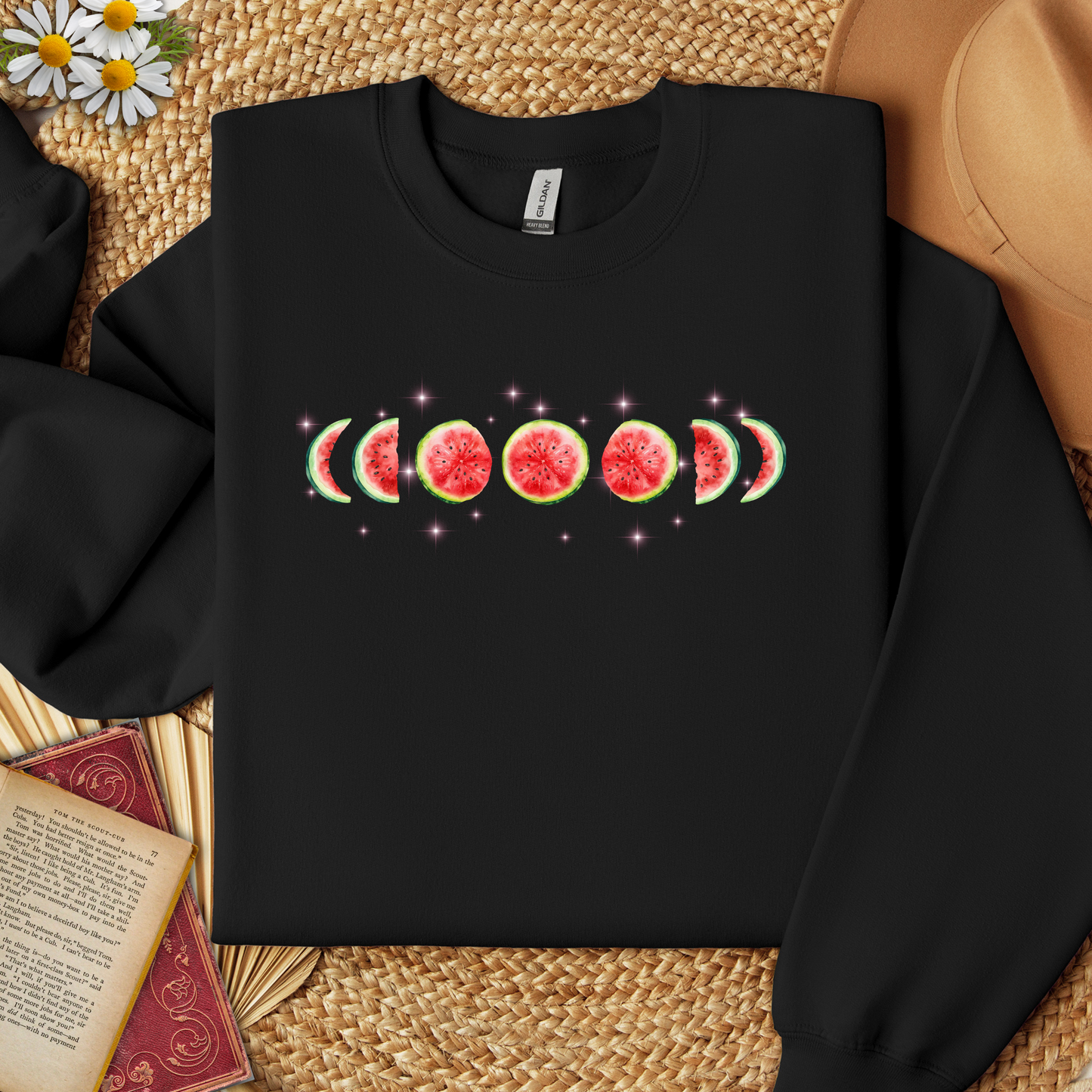 Sweatshirt - Stages of a Watermelon Moon Unisex Crewneck