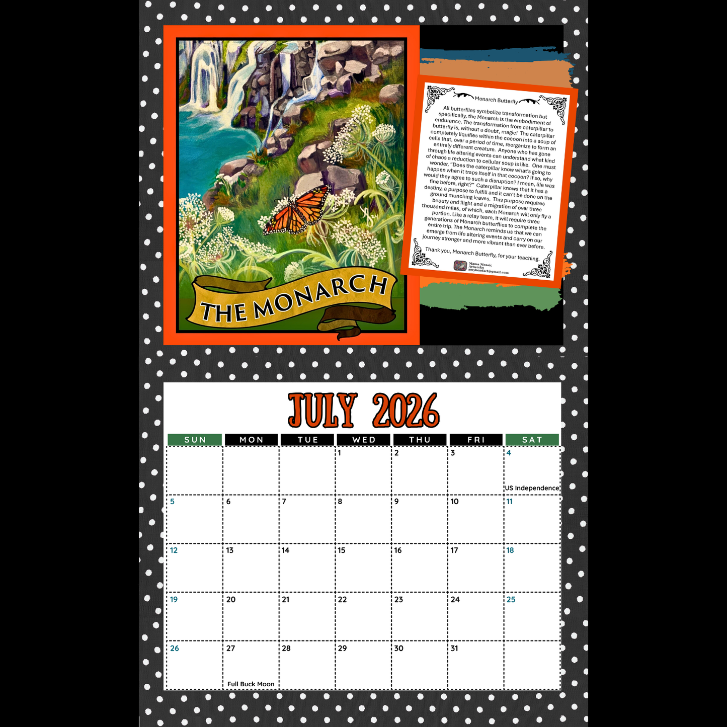 Mama Mosaic 2026 Calendar Wall Calendar | Illustrations Monthly
