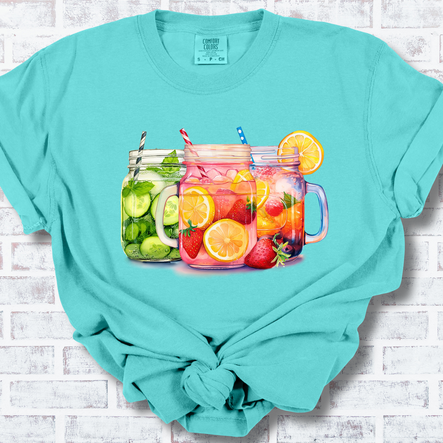 Mason Jar Summertime Drinks Comfort Colors Unisex TShirt