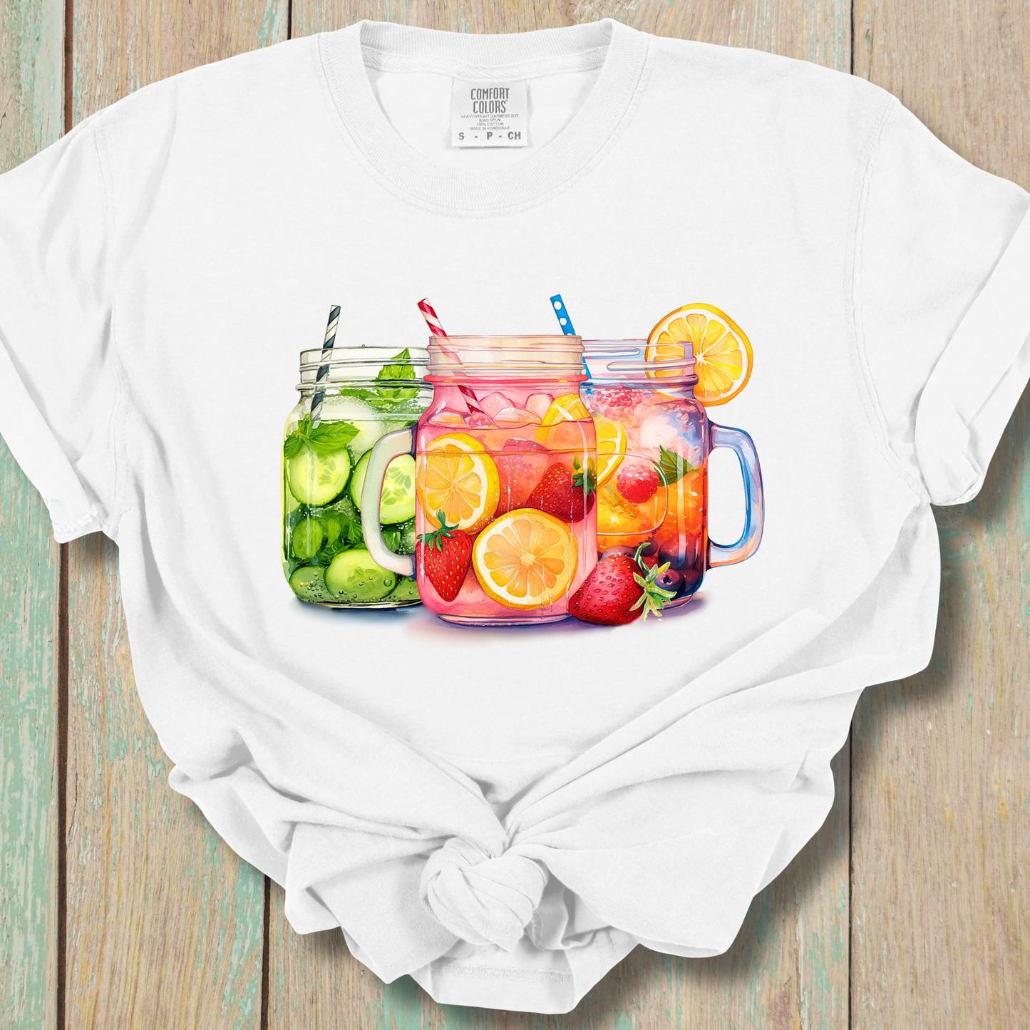 Mason Jar Summertime Drinks Comfort Colors Unisex TShirt