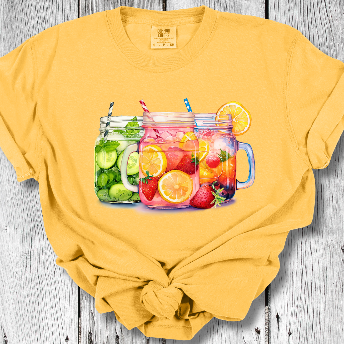 Mason Jar Summertime Drinks Comfort Colors Unisex TShirt