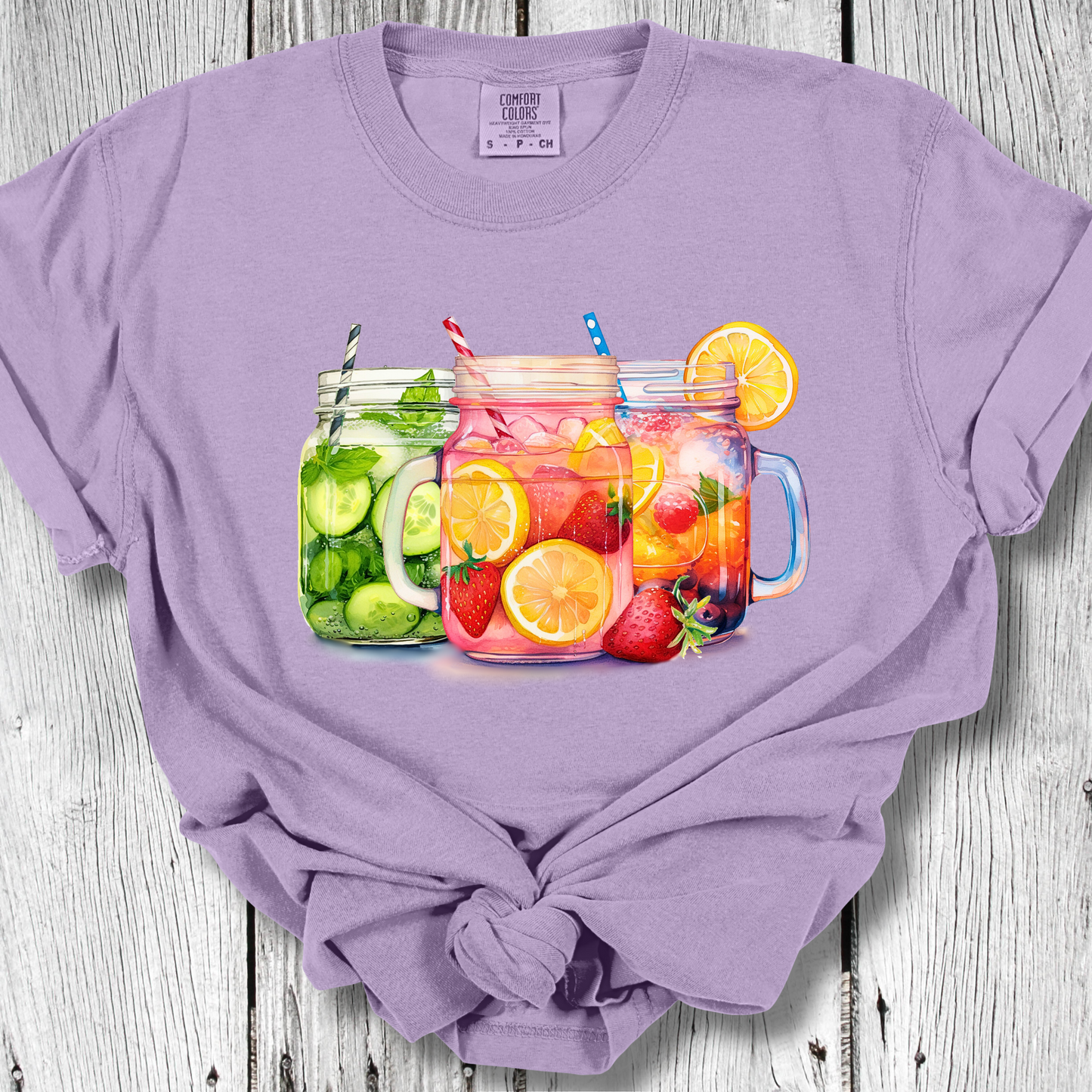 Mason Jar Summertime Drinks Comfort Colors Unisex TShirt