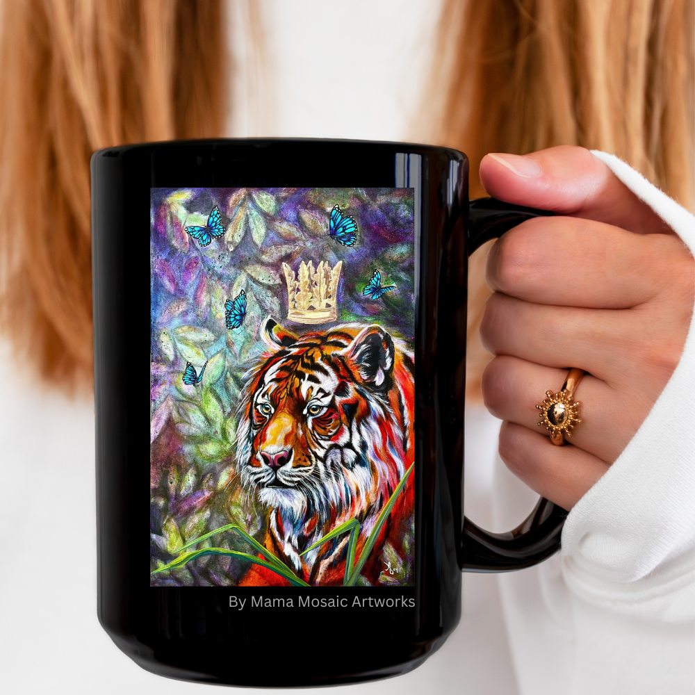 Mug - Mastered Thought Tiger from Mama Mosaic Artworks