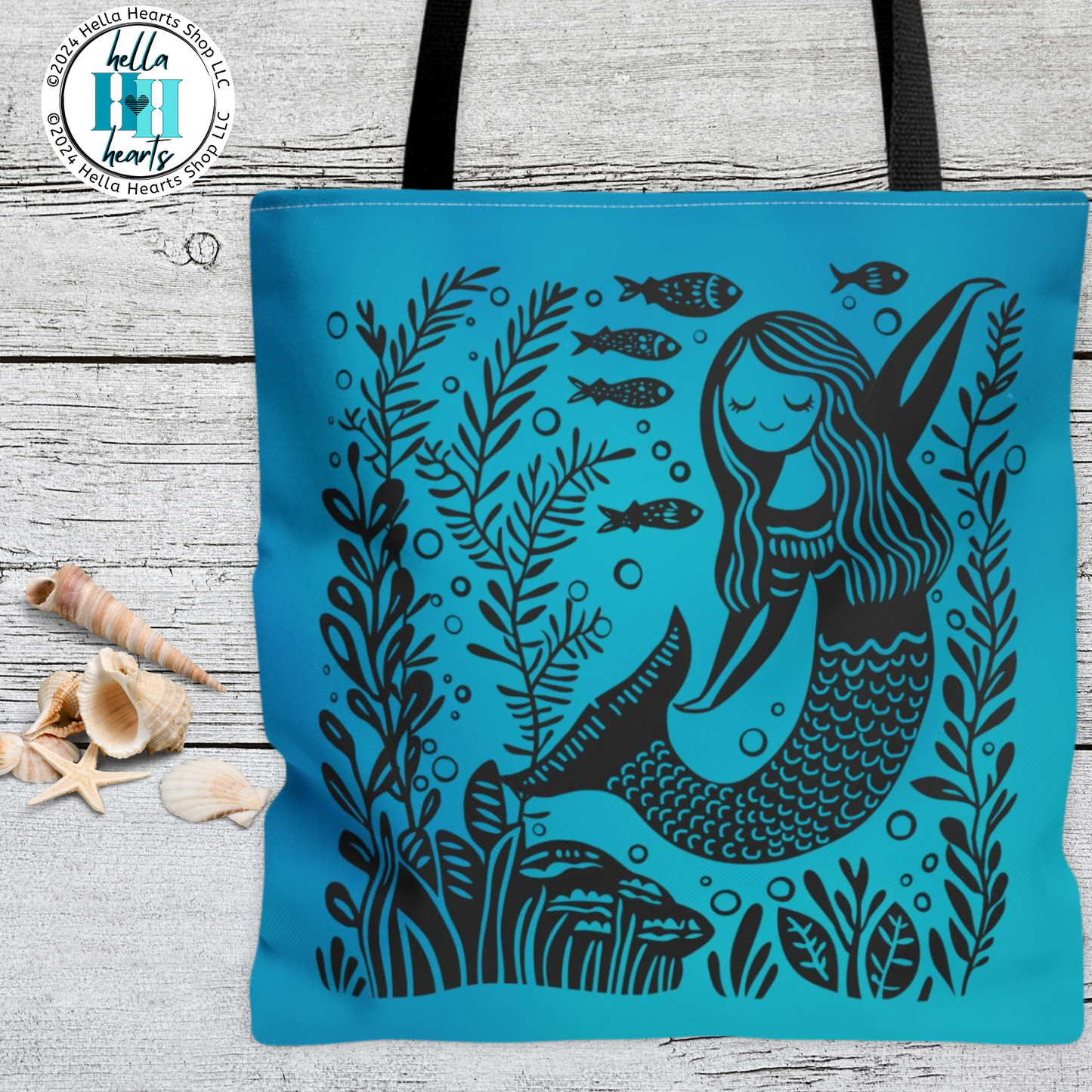 Mermaid Tote Bag - Water Resistant Tote - 3 Sizes