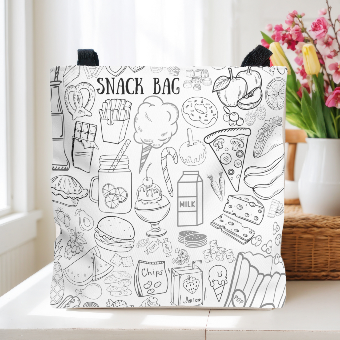 Snacks Tote Bag - Mom Life Hack - 3 Sizes