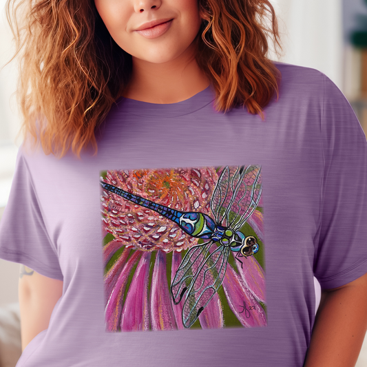 Dragonfly Unisex TShirt - Garden Jewel from Mama Mosaic Artworks