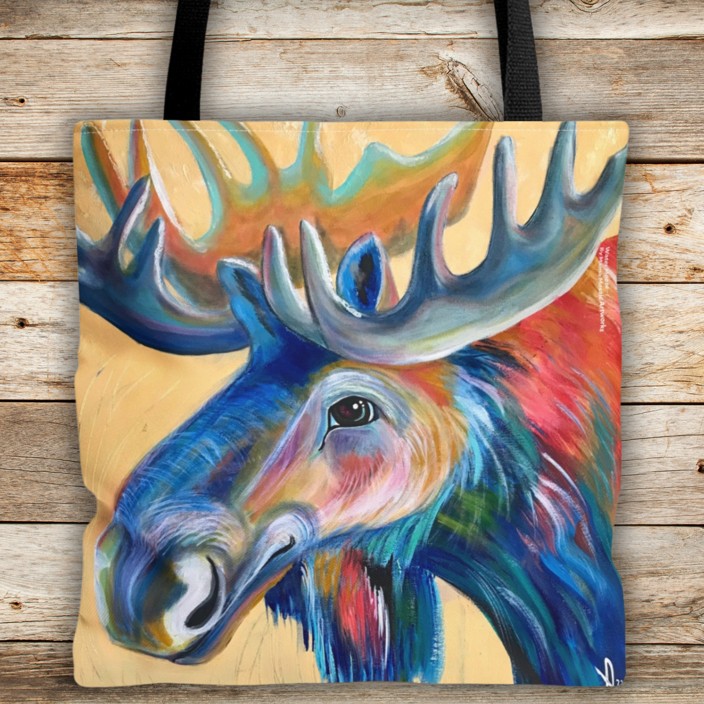 Moose Tote Bag - 3 Sizes - Water Moose from Mama Mosaic Artworks