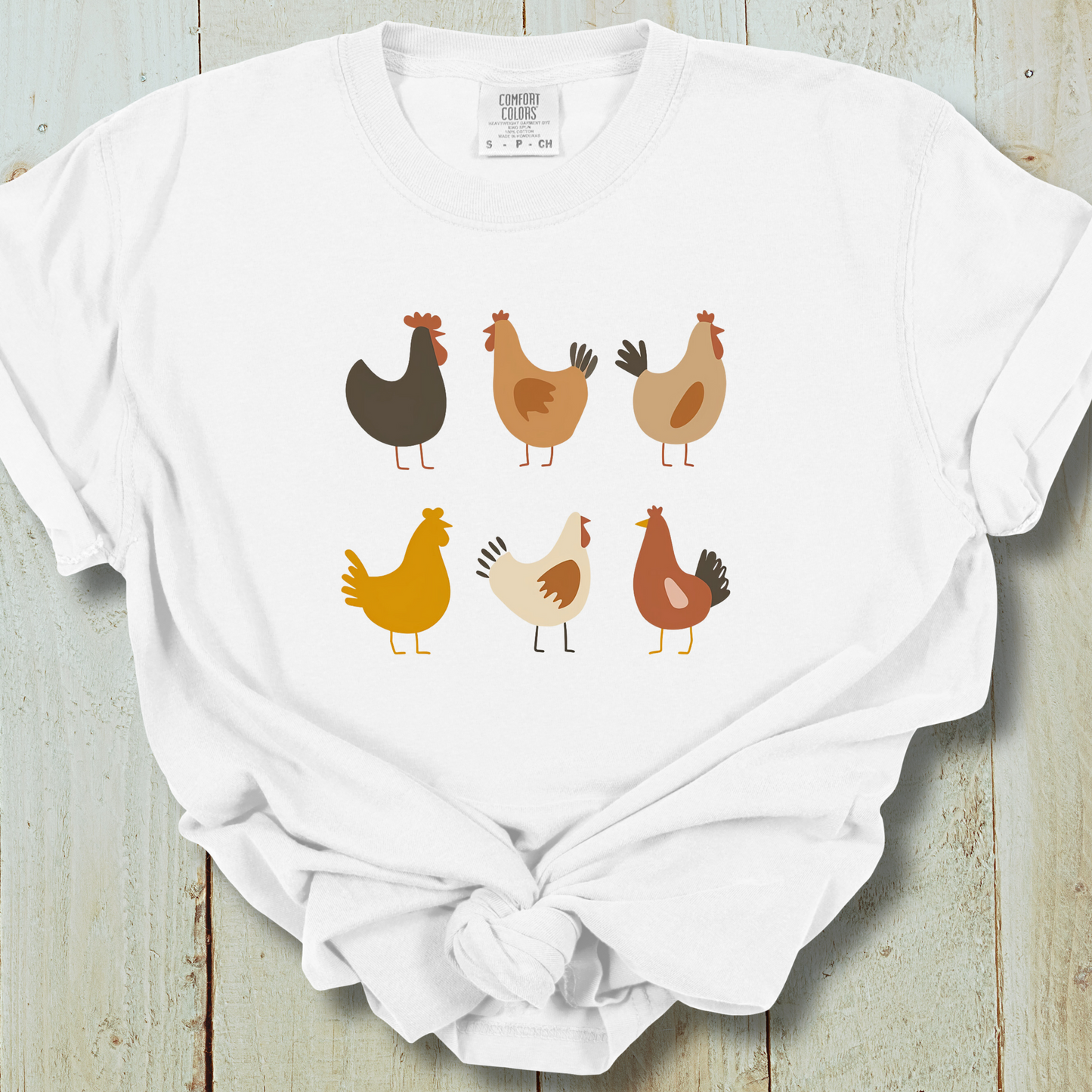 Six Simple Chickens Comfort Colors Unisex TShirt