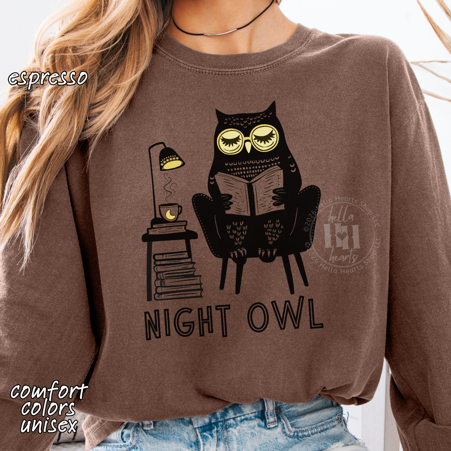 Night Owl TShirt - Comfort Colors, Unisex