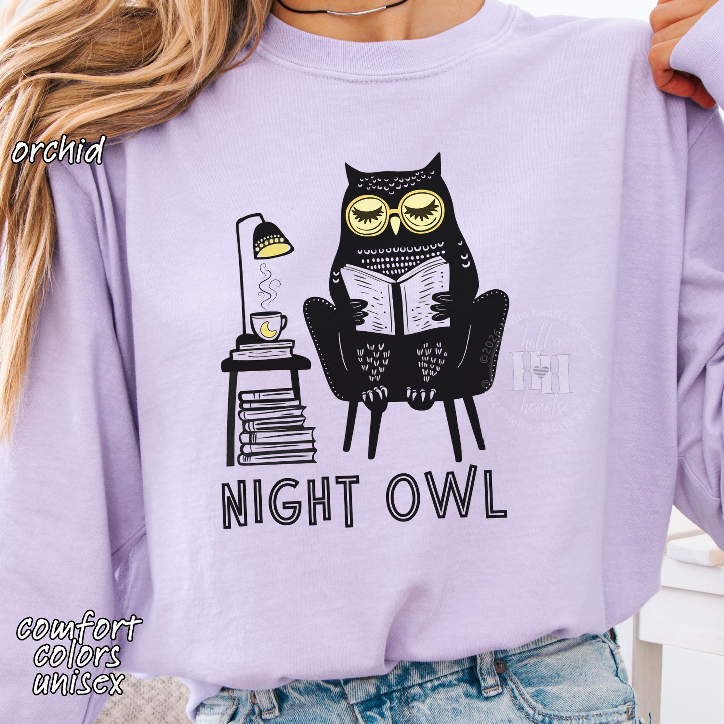 Night Owl TShirt - Comfort Colors, Unisex