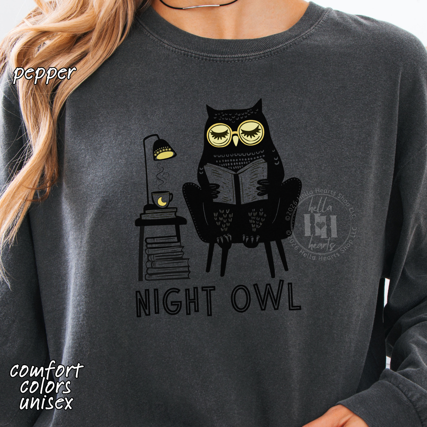 Night Owl TShirt - Comfort Colors, Unisex