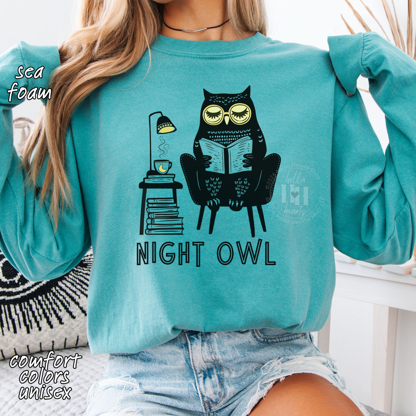 Night Owl TShirt - Comfort Colors, Unisex