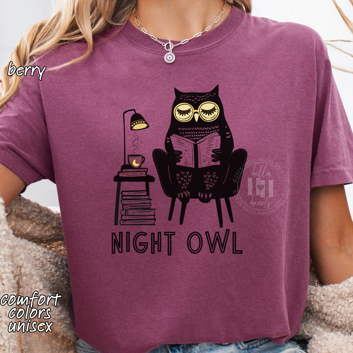 Night Owl TShirt - Comfort Colors, Unisex