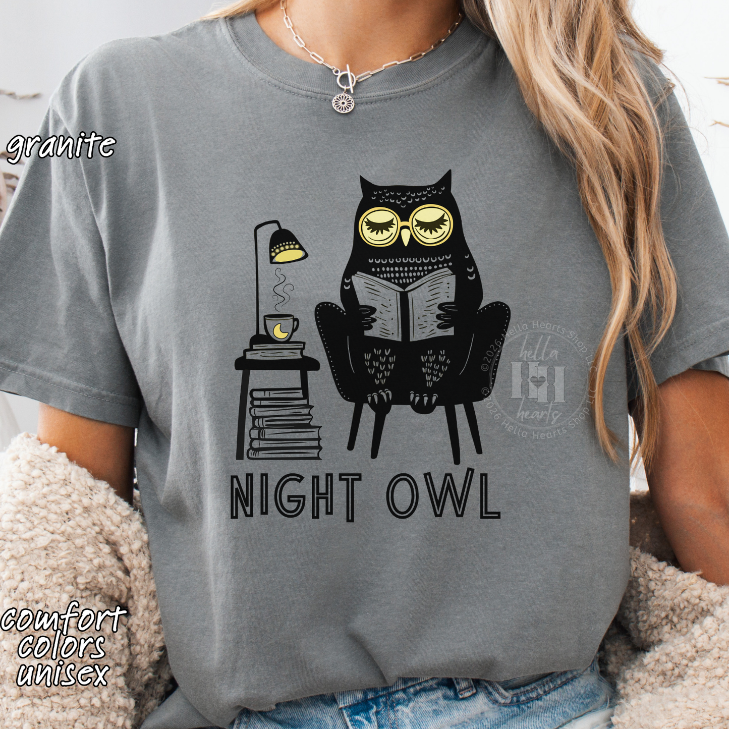 Night Owl TShirt - Comfort Colors, Unisex