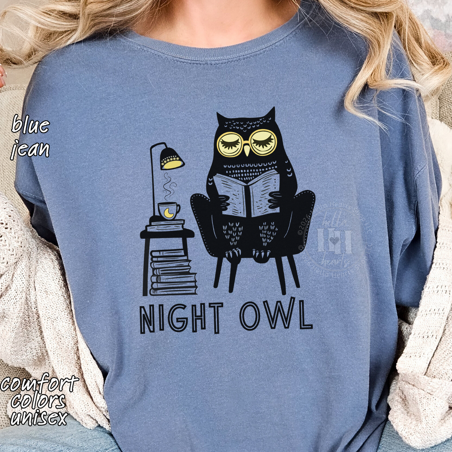 Night Owl TShirt - Comfort Colors, Unisex