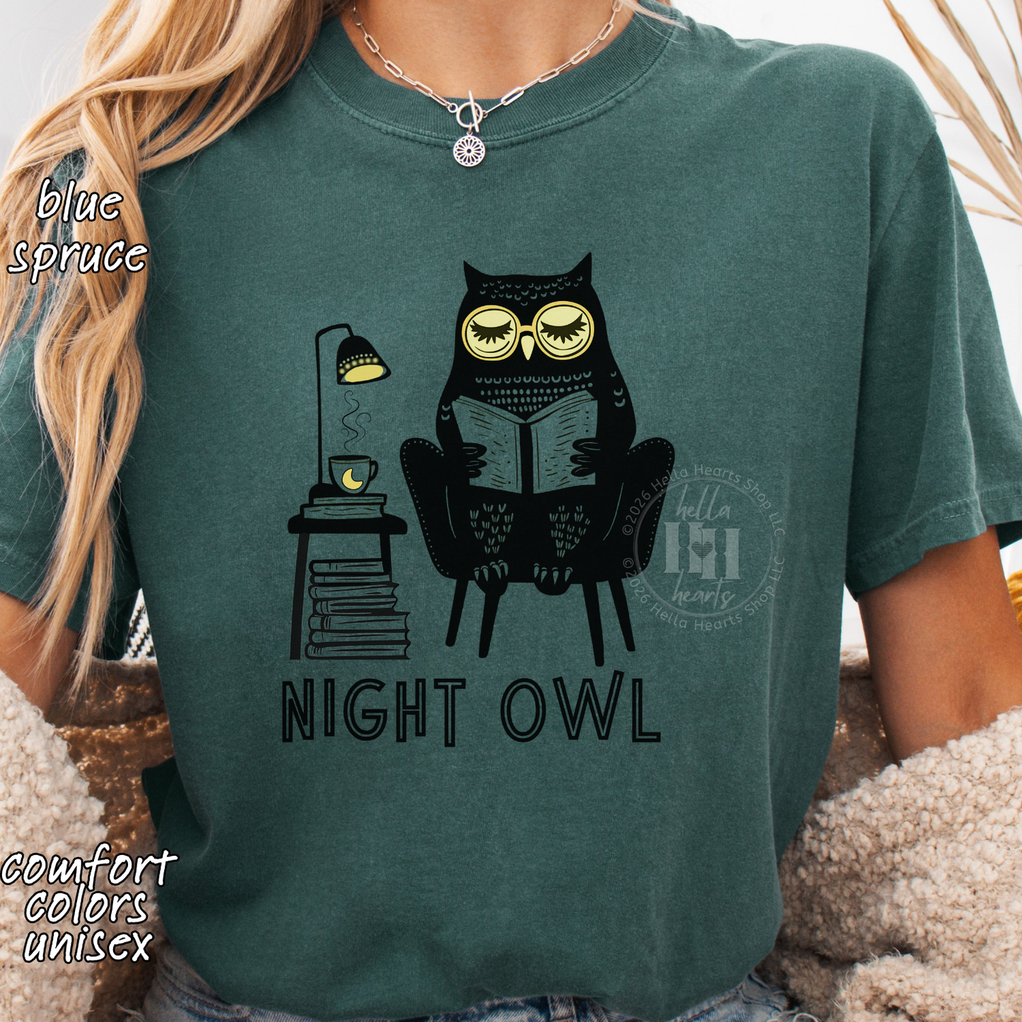 Night Owl TShirt - Comfort Colors, Unisex