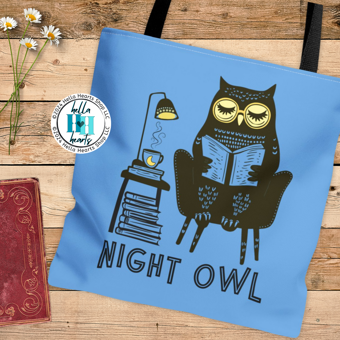 Night Owl Tote Bag - Water Resistant Tote - 3 Sizes