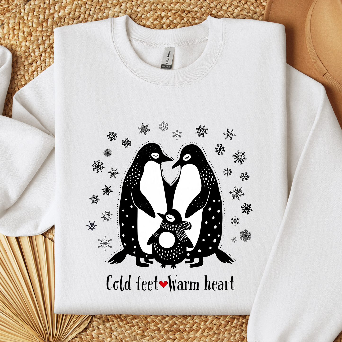 Penguin Sweatshirt - Cold Feet Warm Hearts - Unisex Crew
