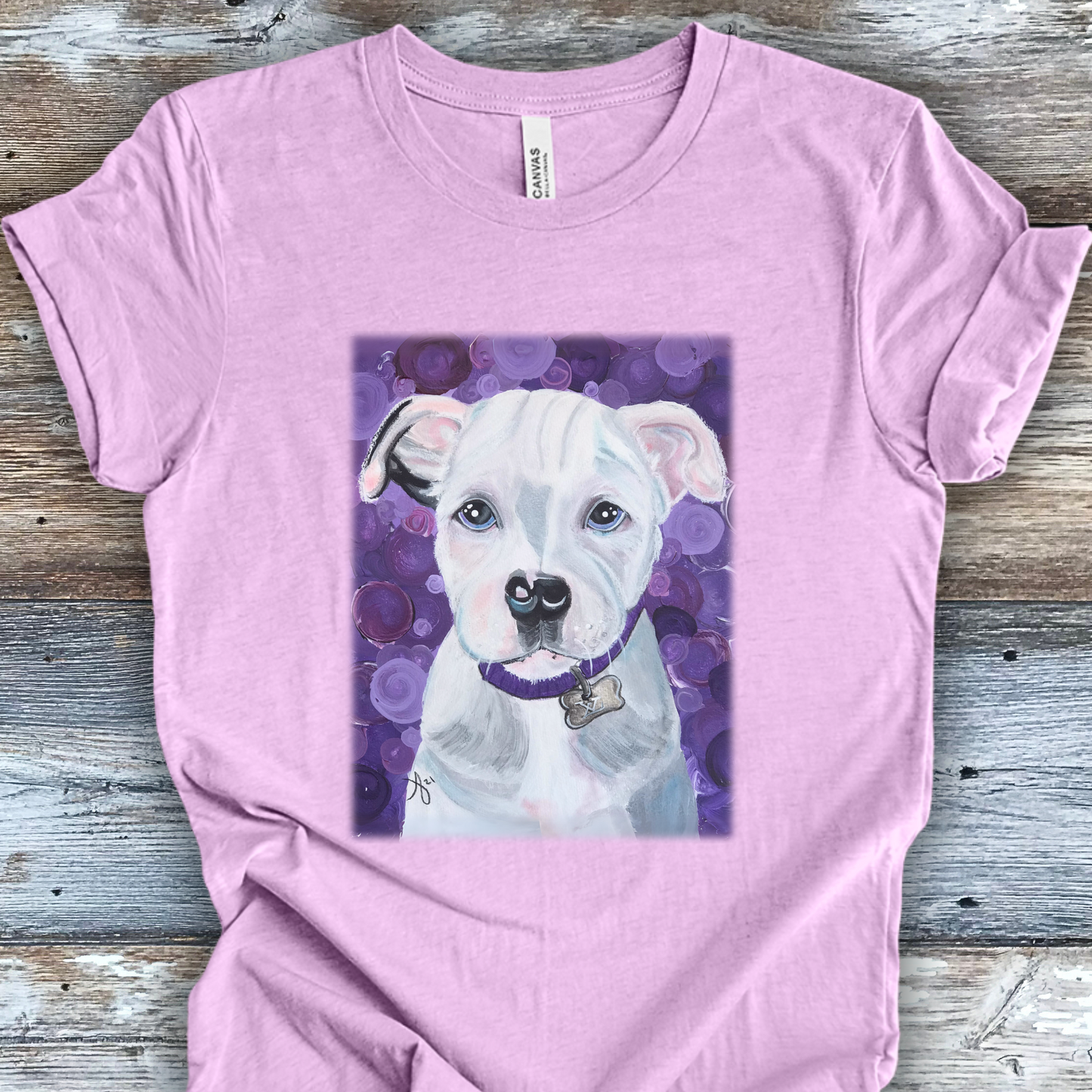 Pit Bull Unisex TShirt - Portrait of a Pit Bull from Mama Mosaic Artworks