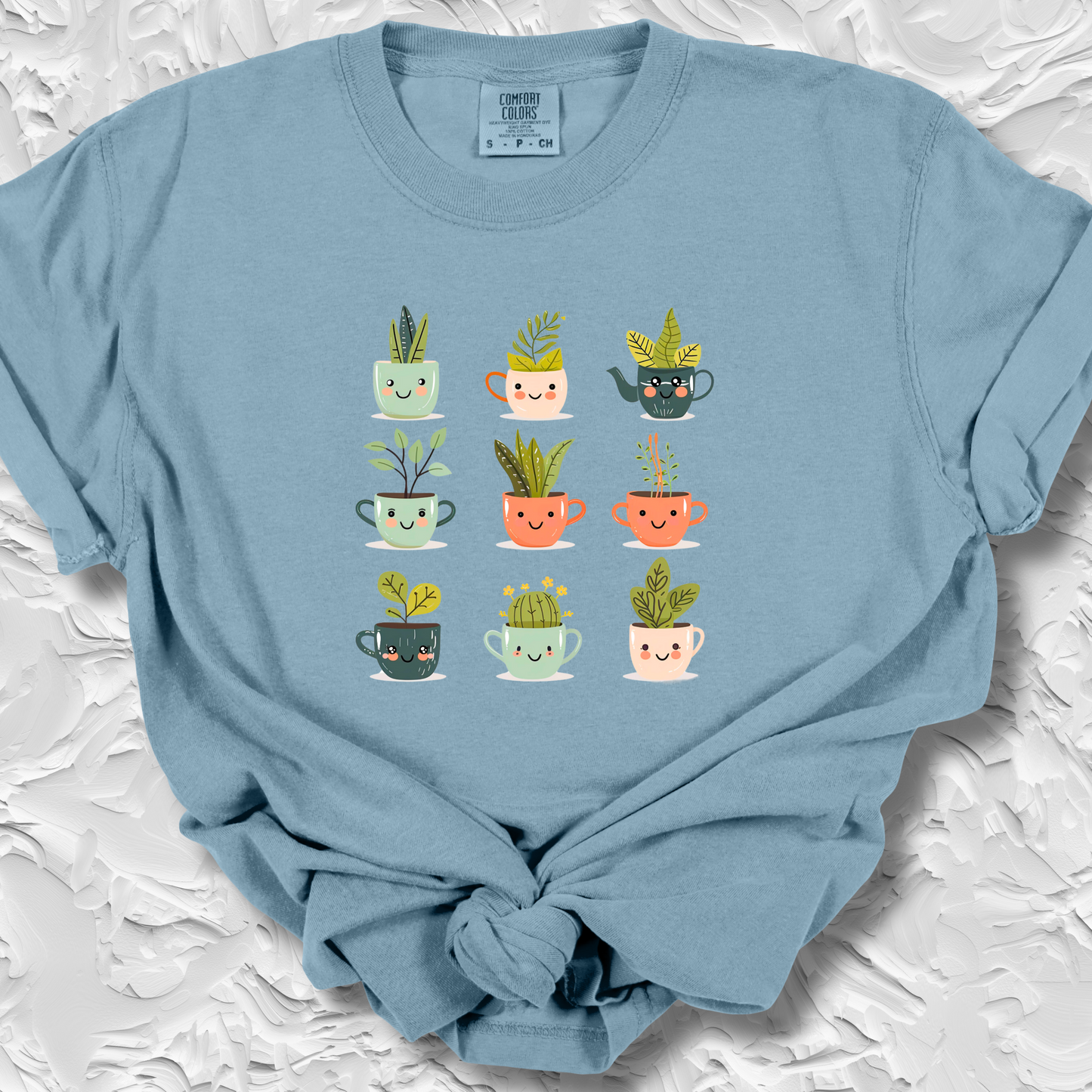 Kawaii Plants in Cups Comfort Colors Unisex TShirt