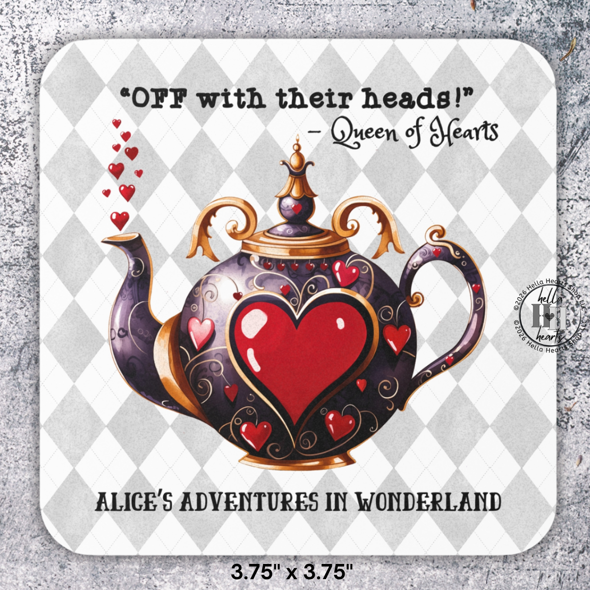 Alice in Wonderland Book Coasters - 7 Designs