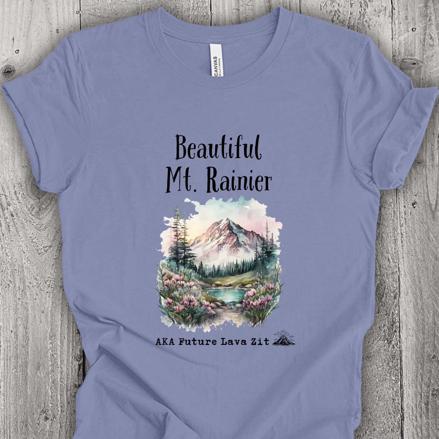 Mt Rainier TShirt Future Lava Zit Unisex Crew