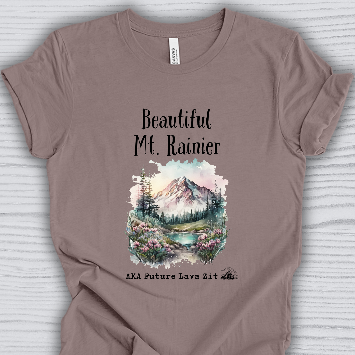 Mt Rainier TShirt Future Lava Zit Unisex Crew