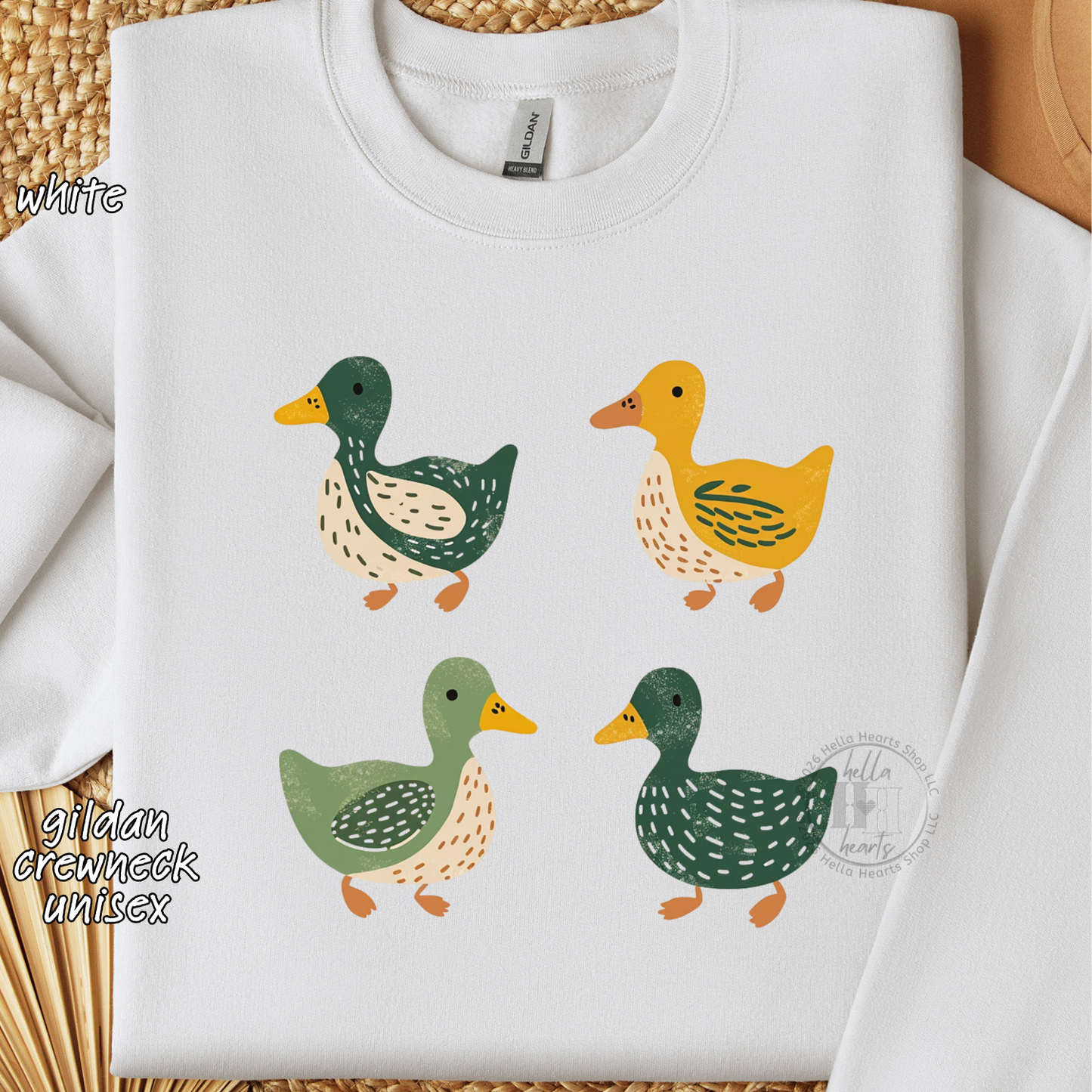 Ducks Sweatshirt or Hoodie - Eugene Oregon, Folk Art, Retro Duck Lover