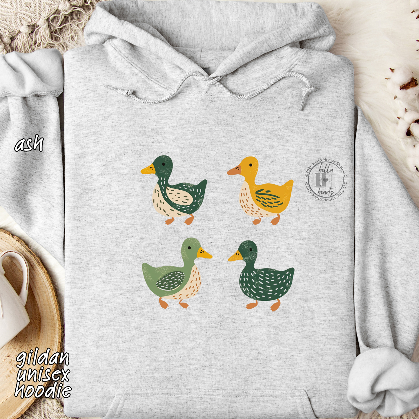 Ducks Sweatshirt or Hoodie - Eugene Oregon, Folk Art, Retro Duck Lover