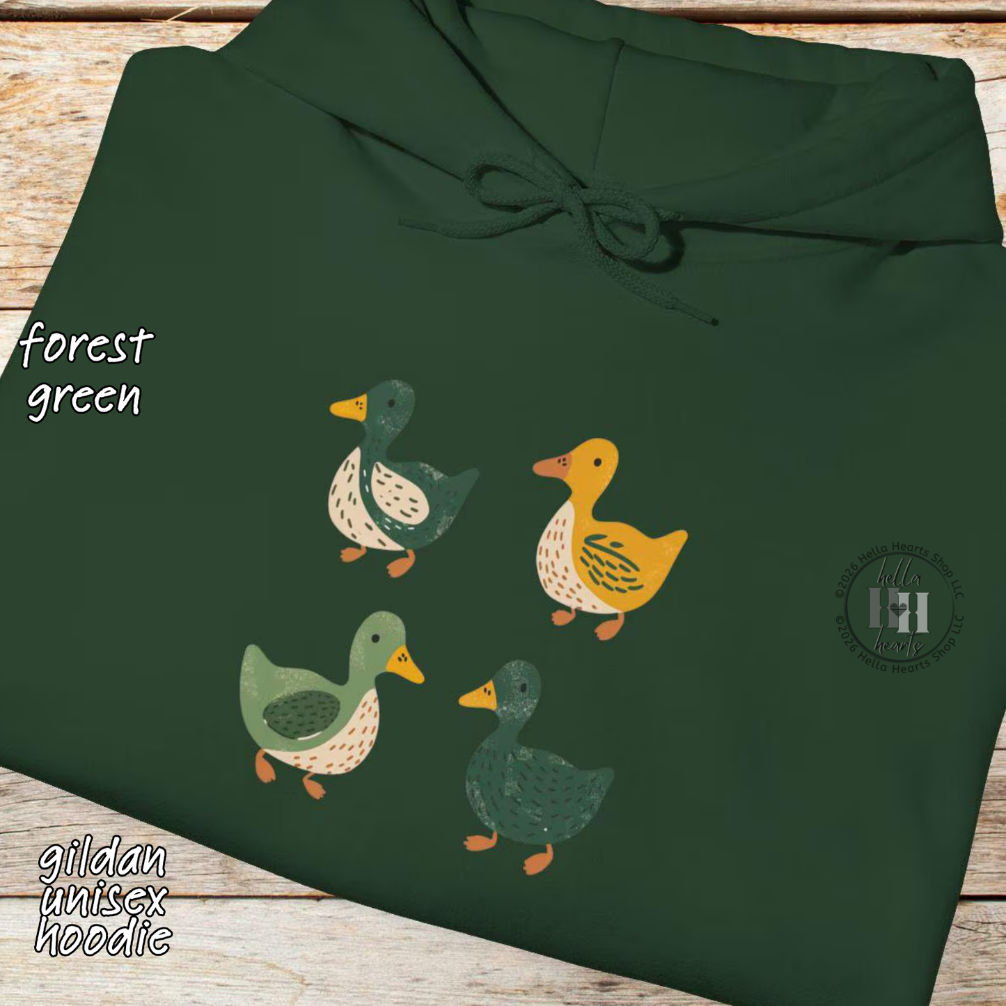 Ducks Sweatshirt or Hoodie - Eugene Oregon, Folk Art, Retro Duck Lover