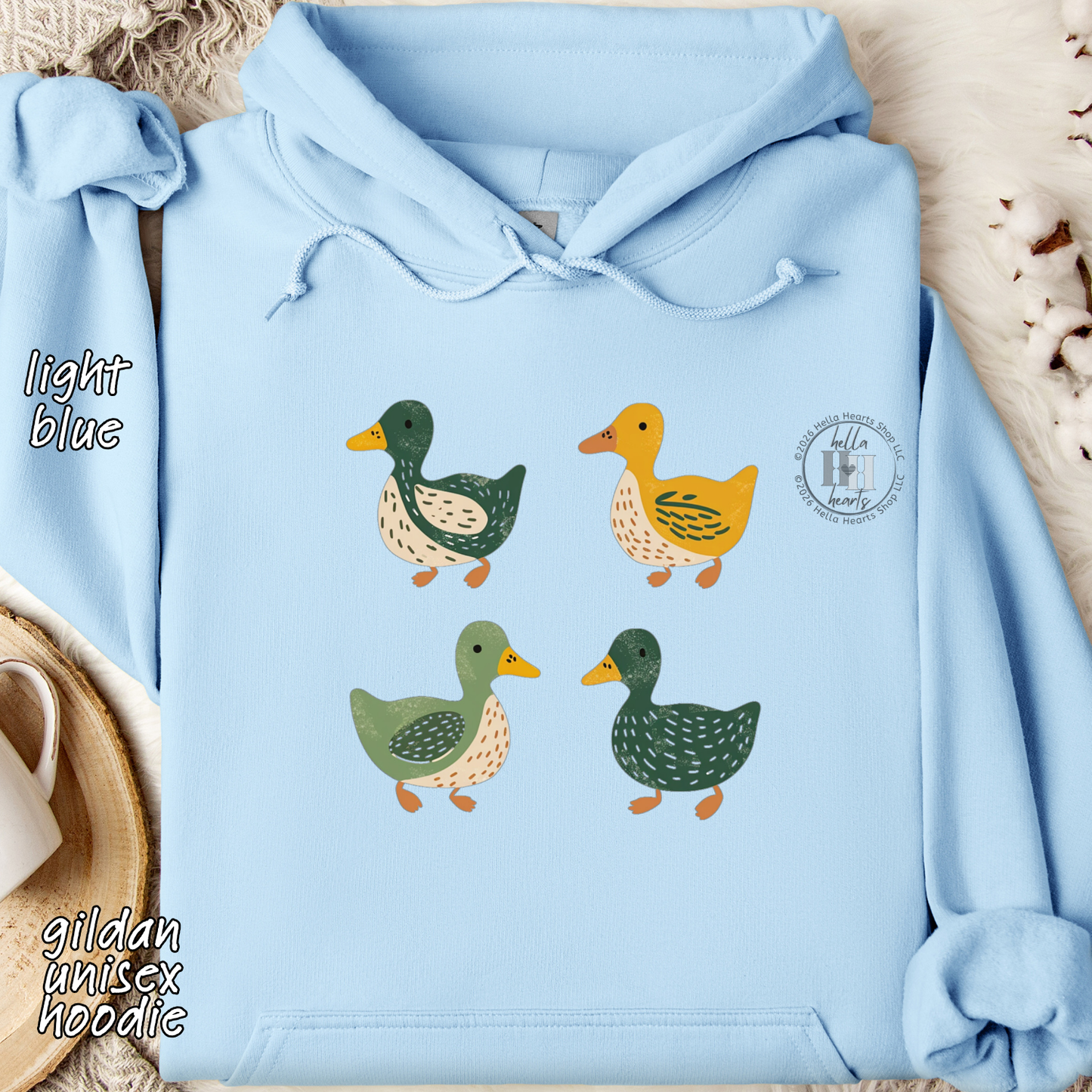 Ducks Sweatshirt or Hoodie - Eugene Oregon, Folk Art, Retro Duck Lover
