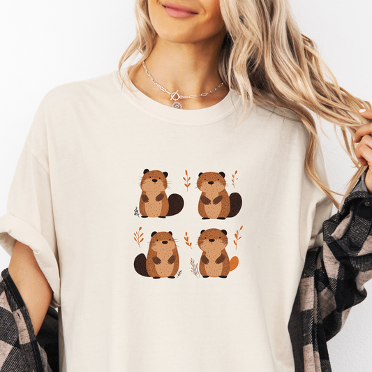 Retro Beavers TShirt - Comfort Colors Unisex Crew