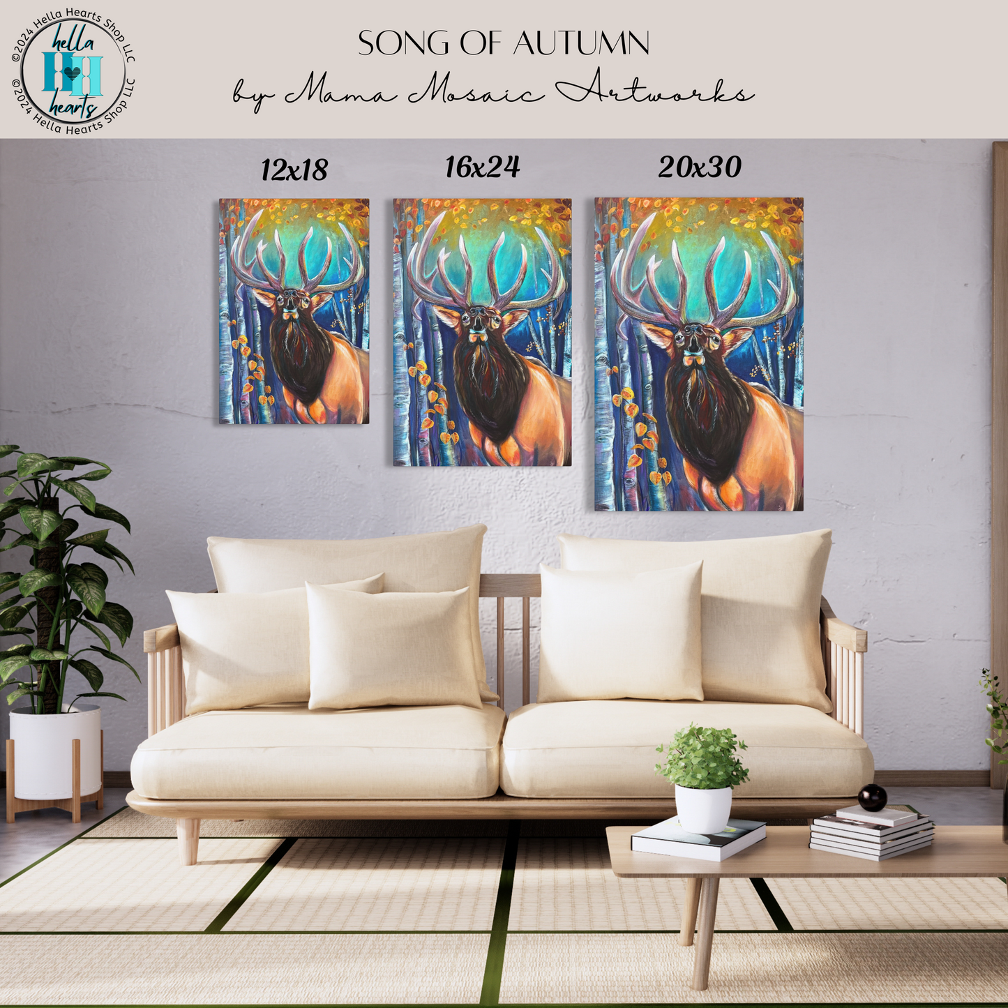 Fine Art Canvas - Song of Autumn from Mama Mosaic Artworks