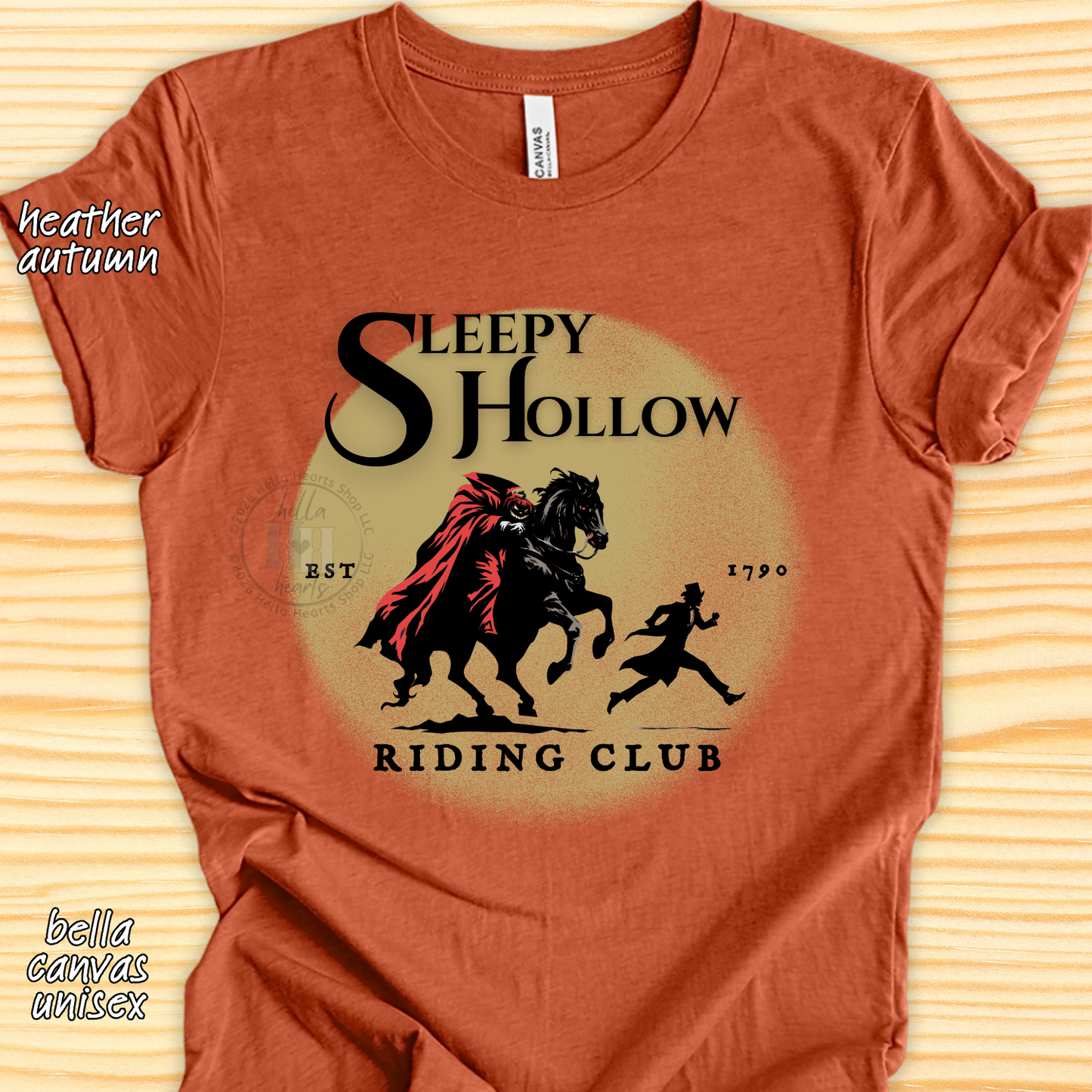 Sleepy Hollow Riding Club Shirt: Headless Horseman, Spooky Halloween Tshirt