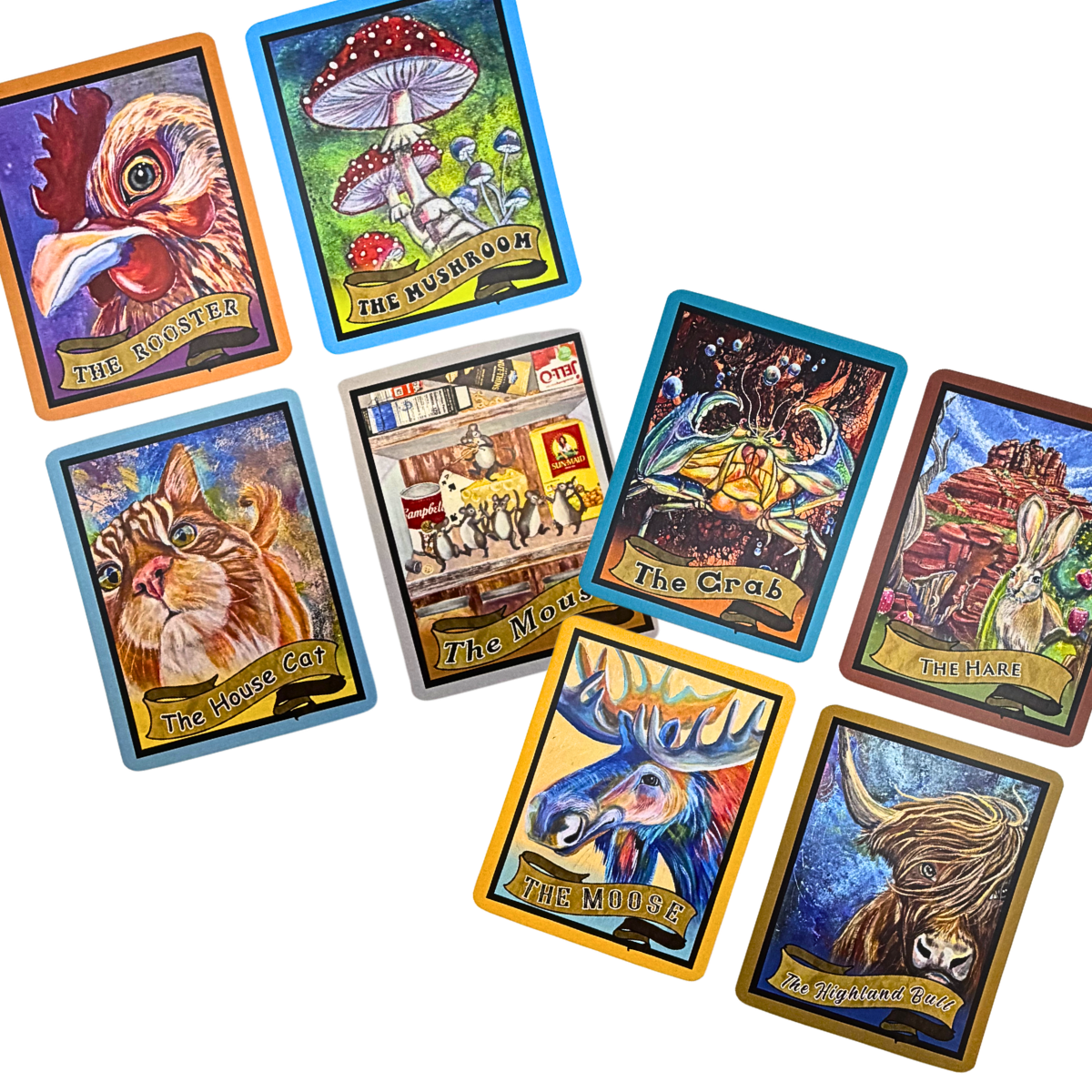 Brush and Bone Oracle Deck: 50 cards of hand-painted art and insight, by artist Amy Bond