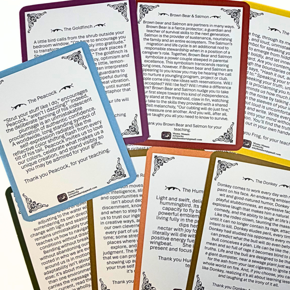 Brush and Bone Oracle Deck: 50 cards of hand-painted art and insight, by artist Amy Bond